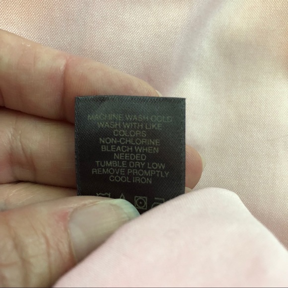 Liz Claiborne Shirt Button Down Pink Cotton Sz 2P - Picture 5 of 5